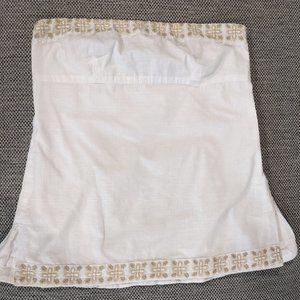 J. Crew White linen sleeveless/strapless top